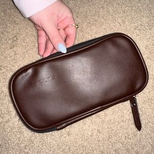 Brown Leather makeup case